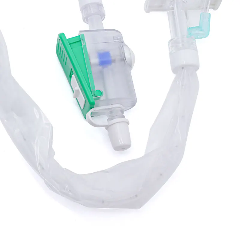 PVC closed medical suction and irrigation catheter system suction system tubes