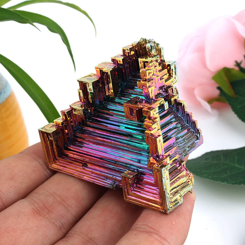 Wholesale high quality aura Bismuth ore raw mineral specimen for home decoration