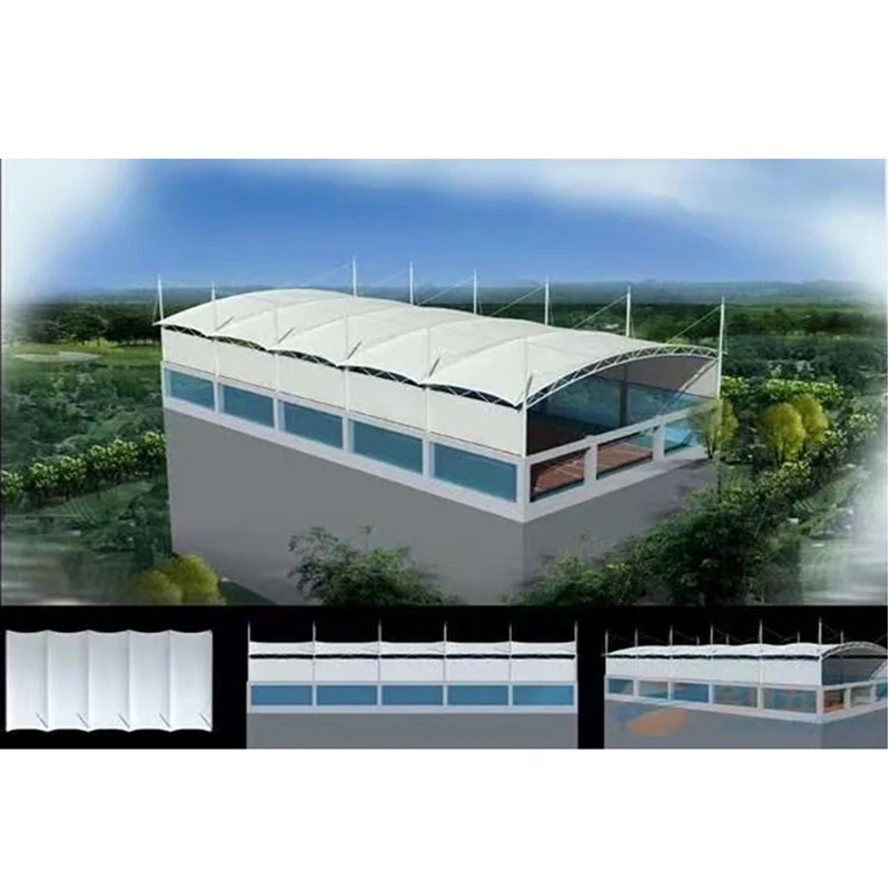 Архитектурный навес на растяжение тент для стадиона PVDF/PTFE/ETFE тканевая мембранная структура палатка баскетбольной футбольной площадки