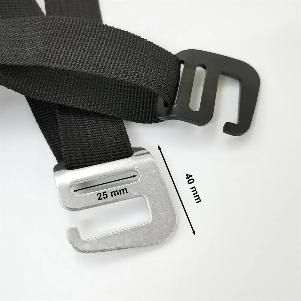 Customized Aluminium 25Mm Strap Webbing Adjuster Ladder Lock G Hook Bag Metal Buckle