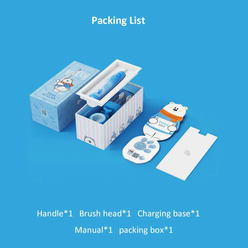 OEM Customized Wholesale Wireless Charge Children Silicone Electric Toothbrush Soft