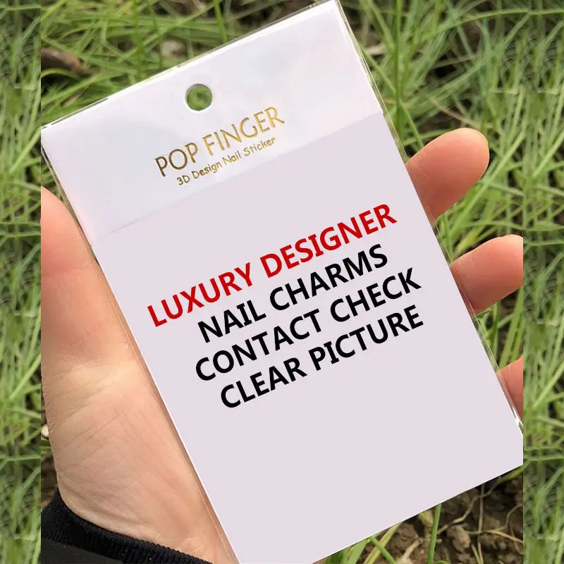 New Design Luxury L/D Brand Nails Charm Decoration Brand Logo Nails Jewelry Metal Ornament Decal Sticker Foils For Women