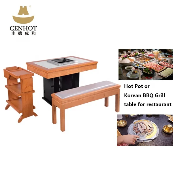 CENHOT And Chairs Sets Manufacturers for Restaurant Smokeless Hot Pot Tables Tisch
