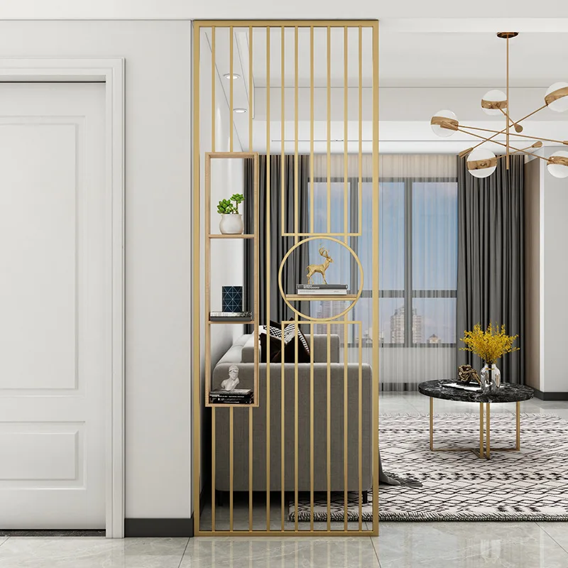 
Modern And Simple Wrought Iron Partition Light Luxury Small Apartment Living Room Entrance Hallway Screen 