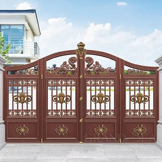 Outdoor Yard Decorative aluminum Houses Gates and gate Railing Panels Metal Aluminum gate for Sale