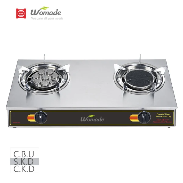 Deluxe 2 burner gas stove ss stove gaz 2B cooketops hot sell gas stove cylinder gas cooker good price gascookerfactories