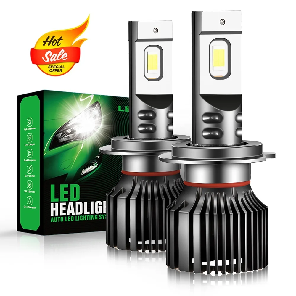 Ledway 6500K Waterproof Auto Lighting System H4 H7 H11 9005 9006 Bulb Car LED Headlight