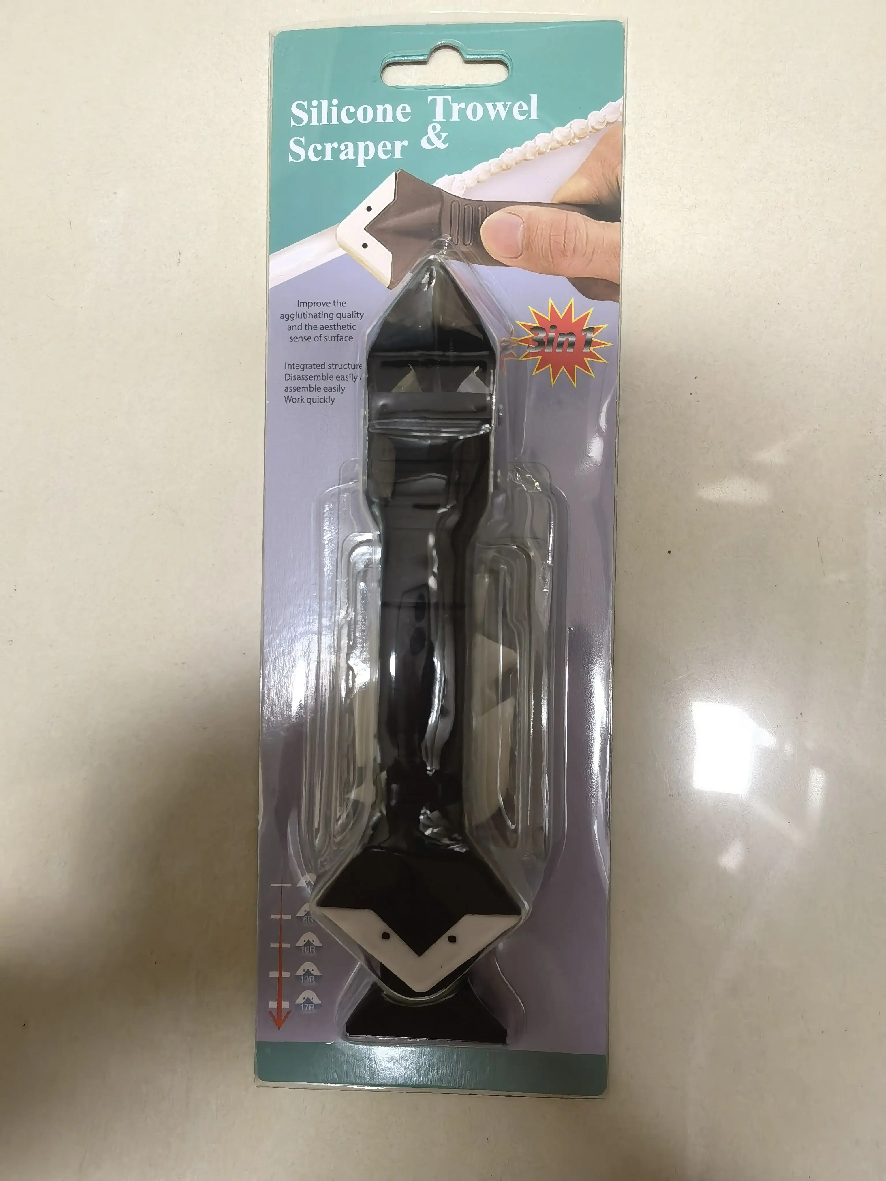 Silicone Scraper And Glue Remover Knife Angle Beauty Sewing Spatula Beauty Sewing Tool Metal Head