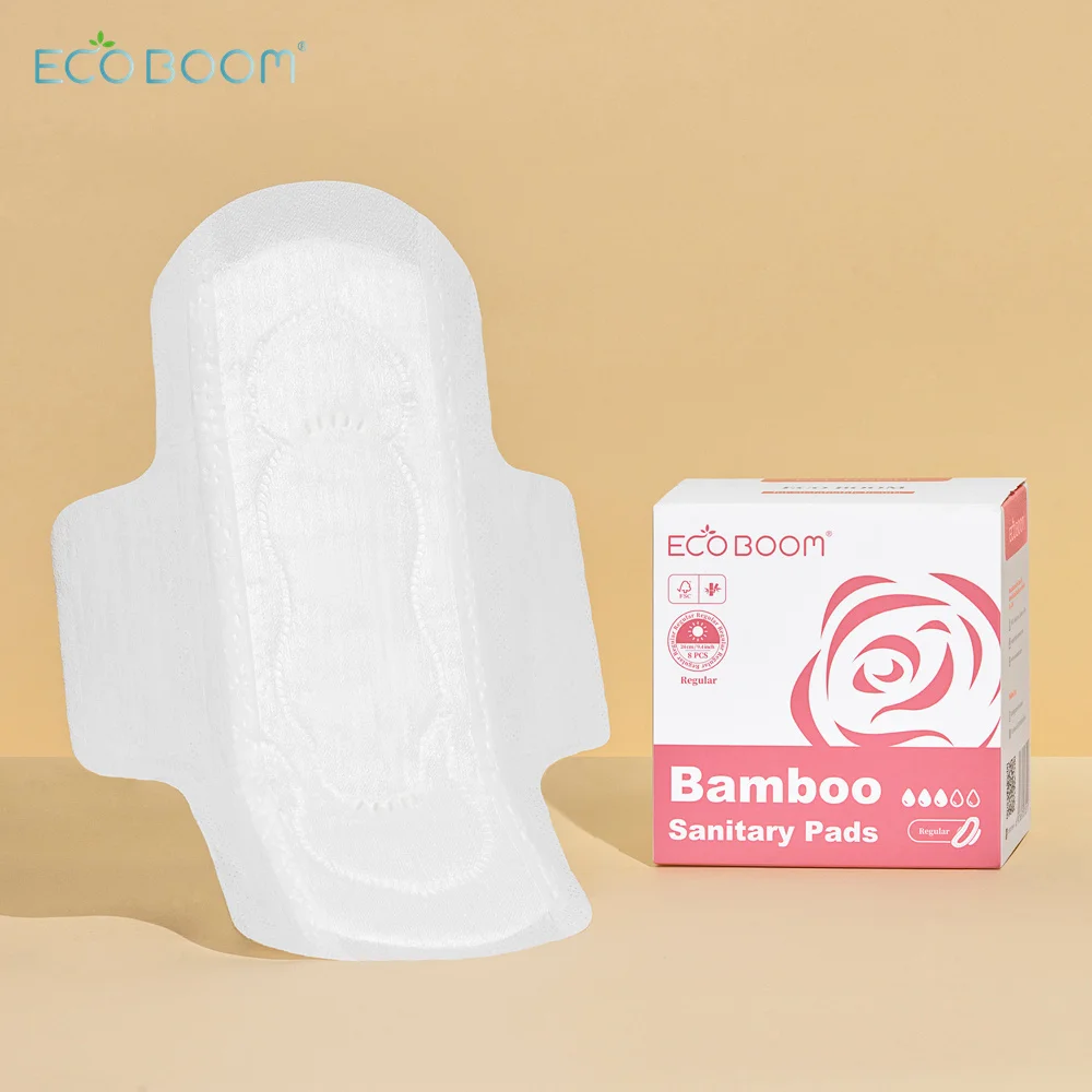 ECO BOOM bamboo sanitary pads factory eco panty liner hygiene batch order bio feminine napkin