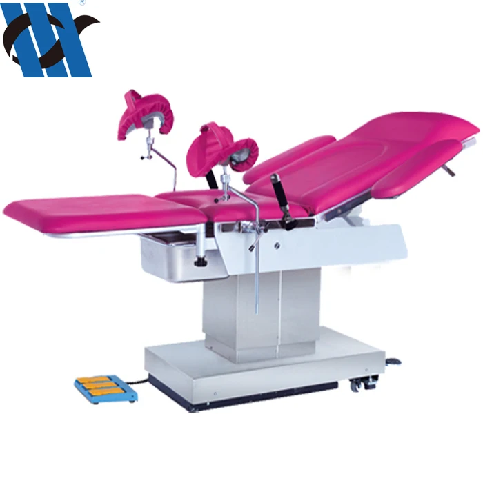 KL-FS Hospital Electrical Obstetric Gynecological with Swivel System Comfortable Mattress Sponge Medical Delivery Bed