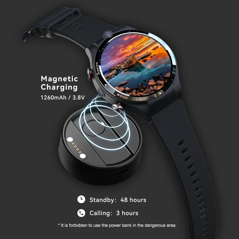 Intrinsically Safe Smartwatch Heart Rate Tracker 4g Wifi Gps Navigation Business Android ex proof Smart Watch