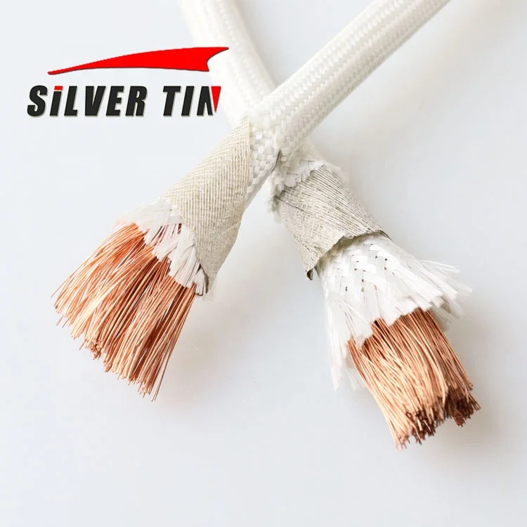 
500C 600C 800C fiberglass braid high temperature mica fire resistant wire 