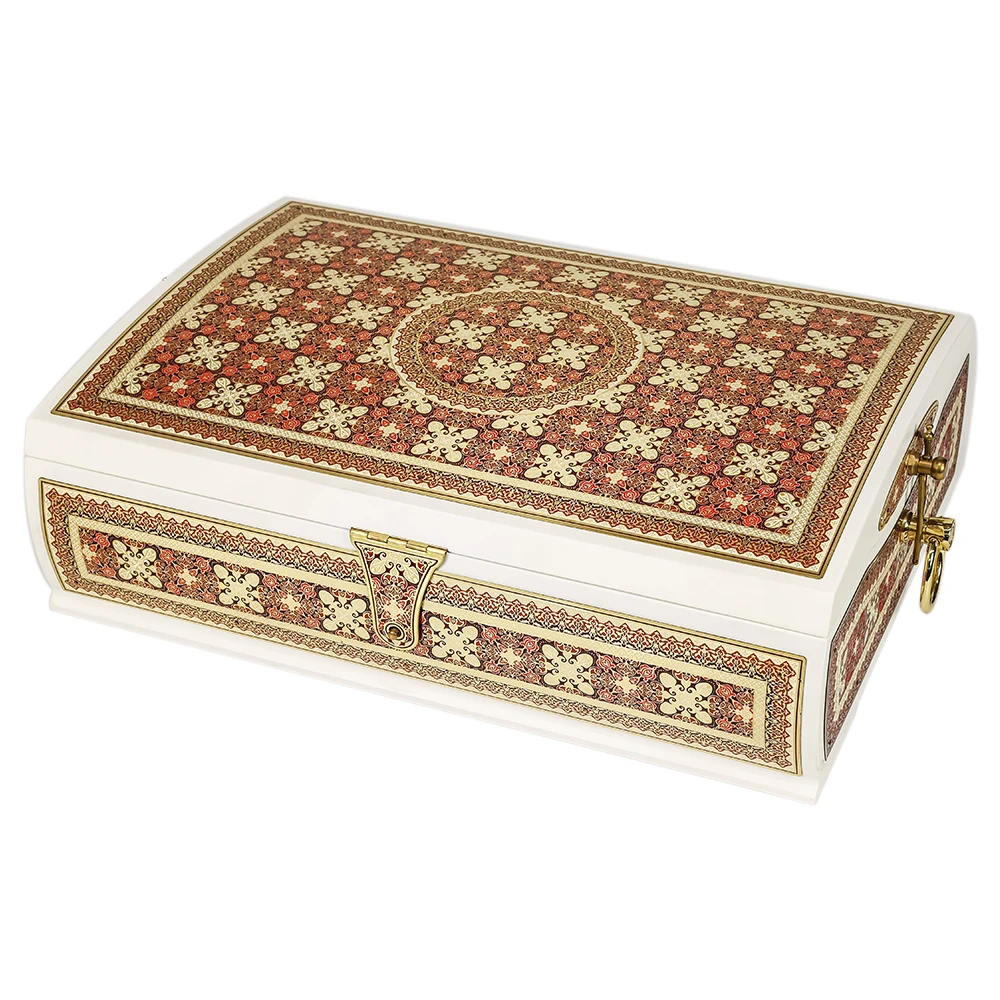 Luxury Arabic style Wooden gift Box Storage Box Wooden Large Stash Gift Box Handmade Luxury Crafts Wood Case