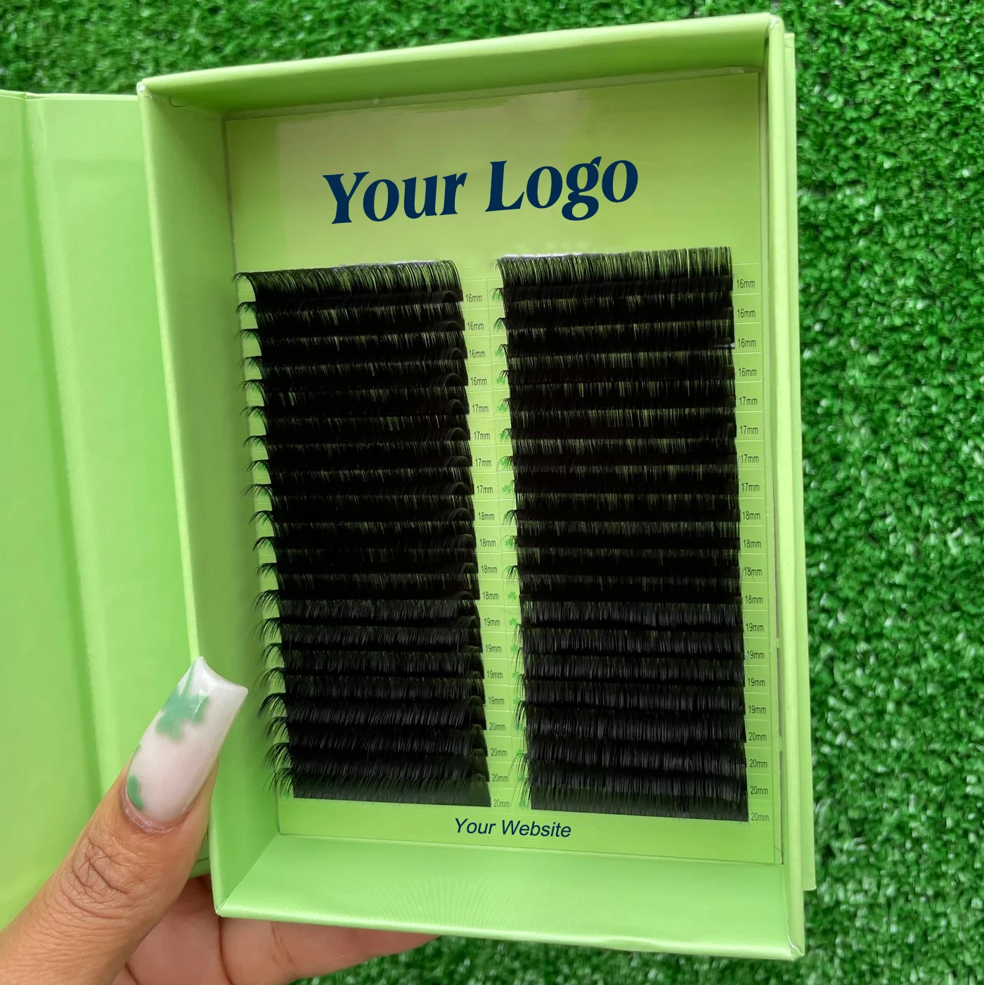 Matte Black Cashmere Eyelash Extension 6 mm Mixed Lash Tray Book Supplier Korean Pbt no Logo Lash Trays