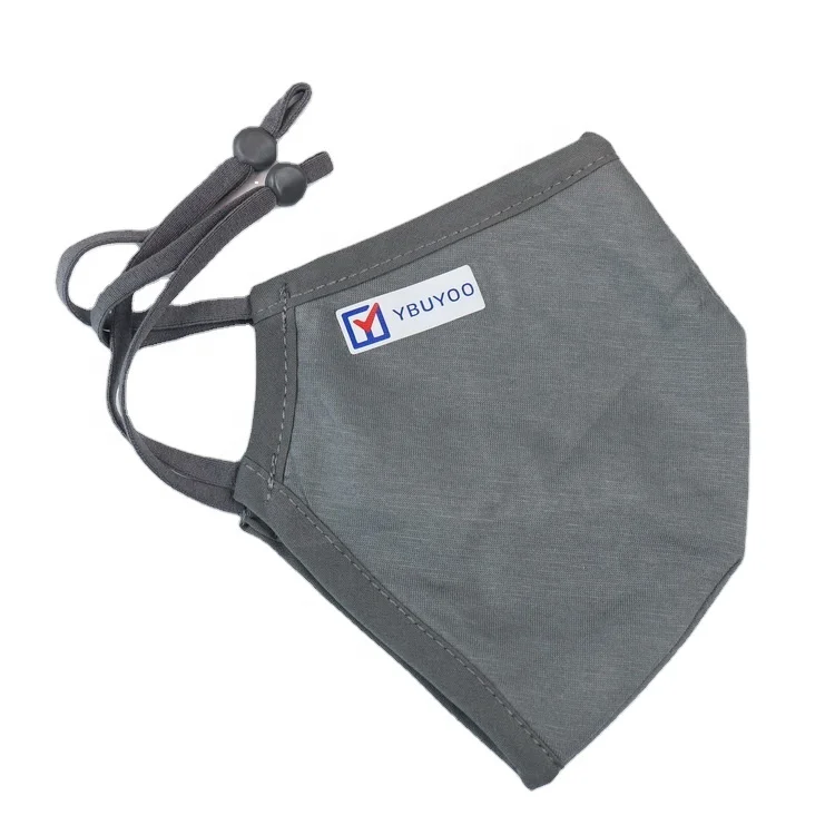
Direct supply cloth face mask Grey Cotton Washable China Factory Nano And Nonwoven fabric fiber layer 