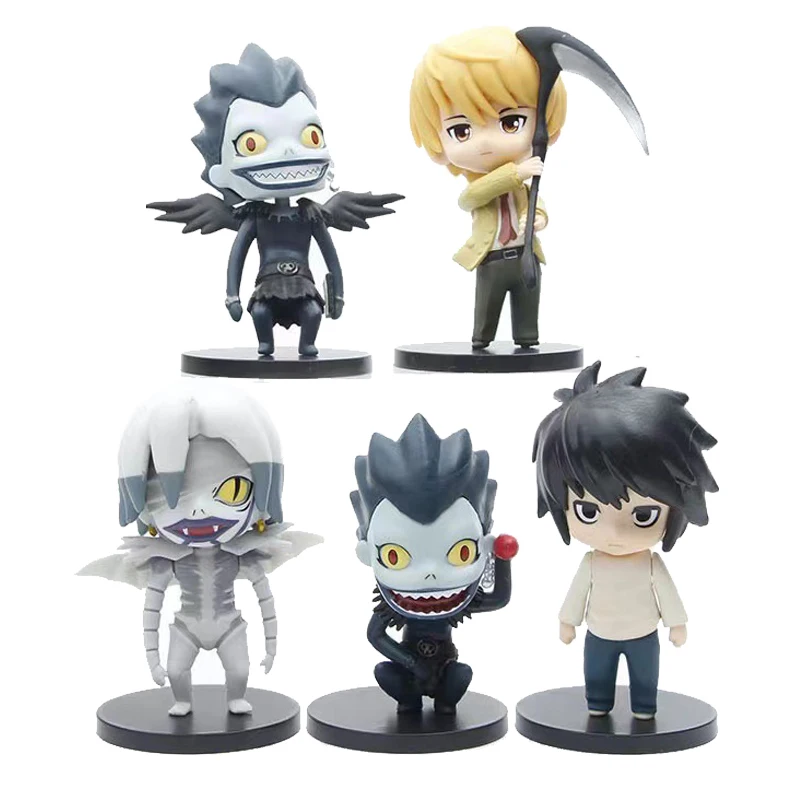 Wholesale 5 pcs/set Death Notes cosplay PVC statue collection anime character cartoon model toy