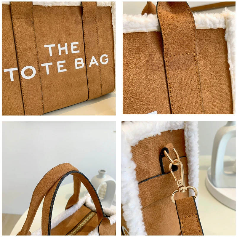 BM9353 Wholesale Famous Brand Womens Velvet Tote Bags Luxury Ladies Hand Bags Designer Bags Women wool leather Tote Handbags