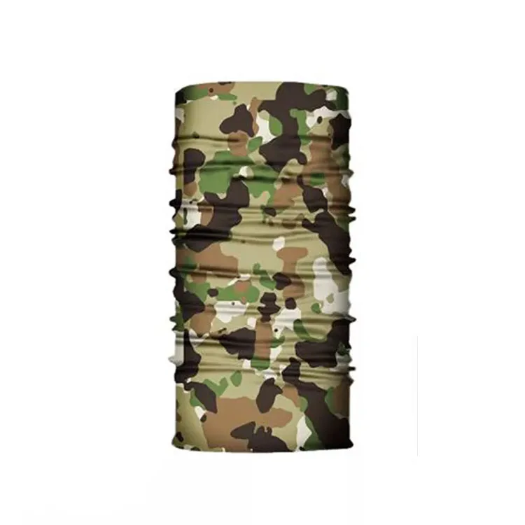 Wholesale custom design printed logo buffs seamless tube tubular bandana scarf face cover neck gaiter for sports