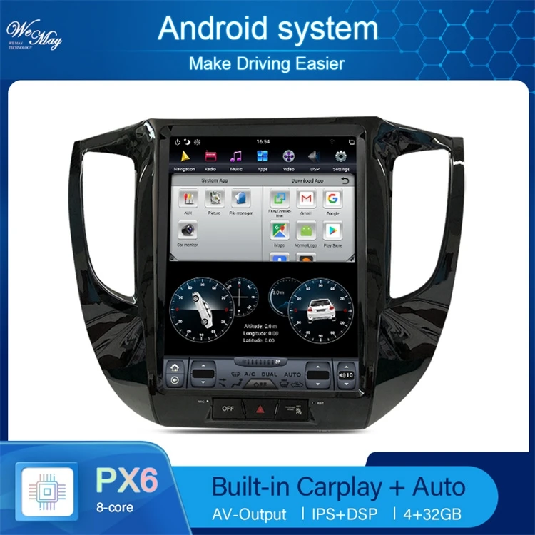 Wemay Android автомобильный 12 1 дюймовый TFT LCD 2din мультимедийный аудио видео MP4 MP5 DVD плеер для Mitsubishi L200 2015-2018