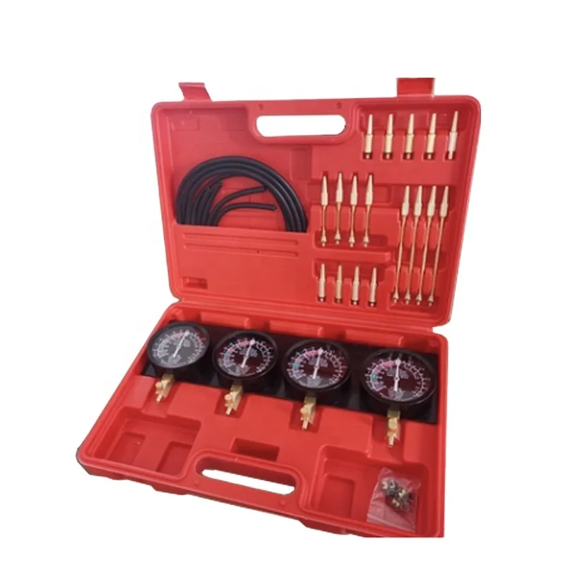 4pcs Motorcycle Universal Diagnostic Test Tool Fuel Vacuum carburetor synchronizer gauge meter tool kit