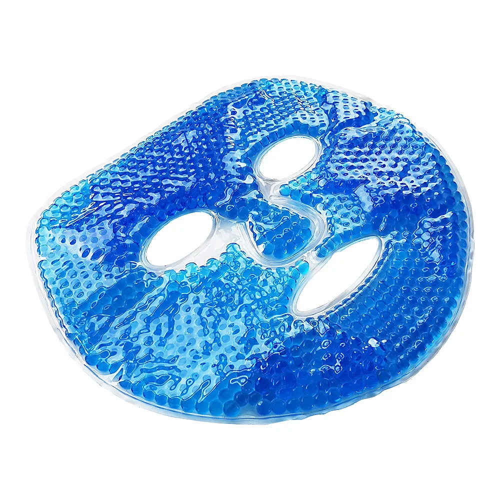 Cold Face Eye Mask Ice Pack Reduce Face Puff Dark Circles Gel Beads for Woman Sleeping Pressure Headaches