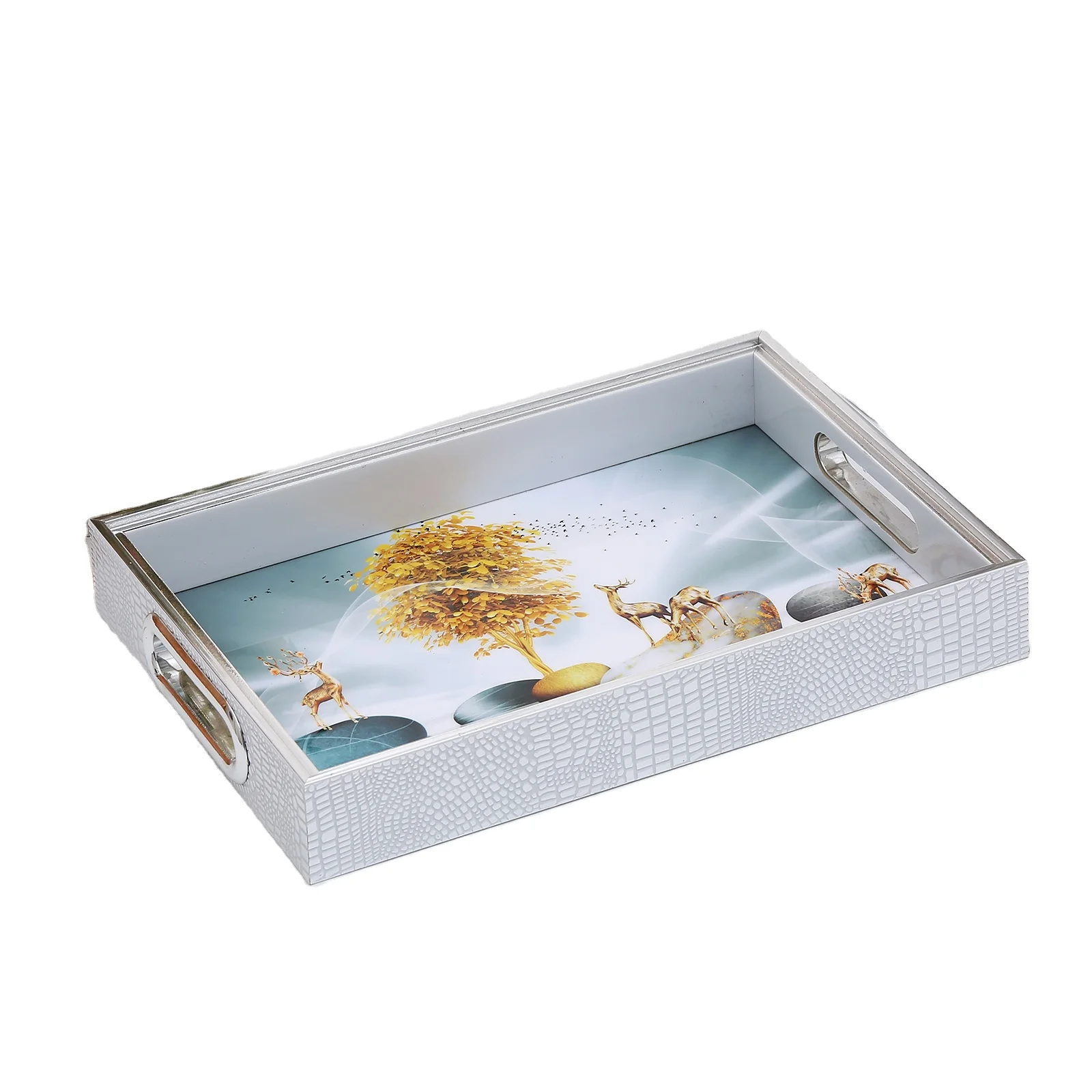 Wine Glass Holder Rack Tray Cheese Platter Wooden Tray Serving Tray With Handle