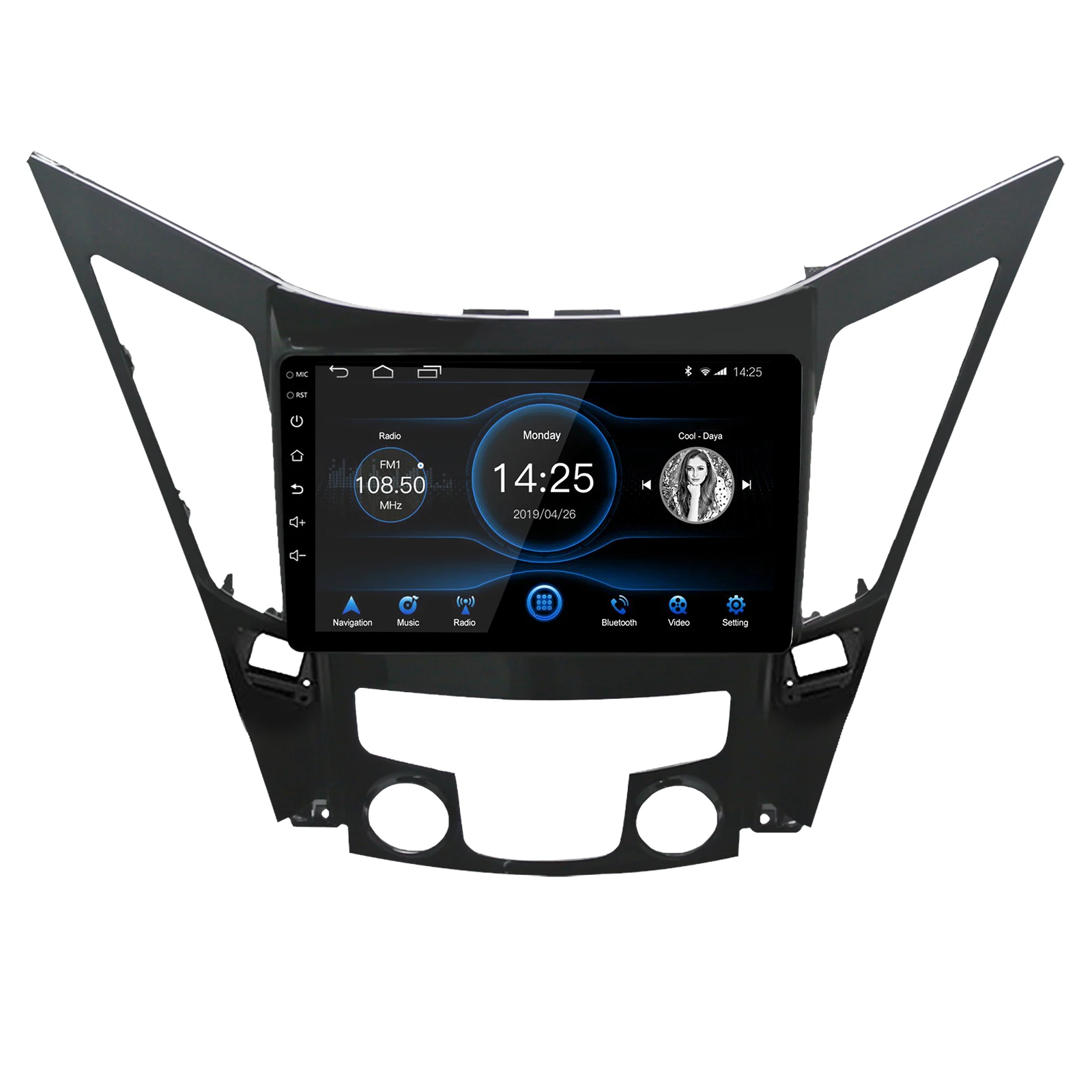 1 din Android Car Radio Stereo 9 inch  touch screen GPS Navigation  DVD Player for Hyundai Sonata 2011 2012 2013