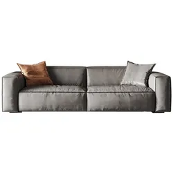Modern Design Half Genuine Leather Cover Down Filling Living Room Sofa