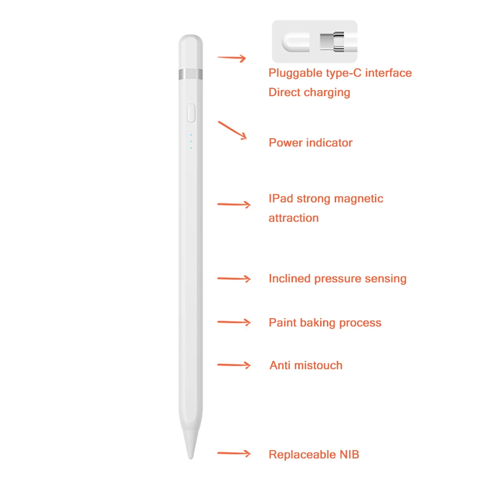 Palm Rejection Active Stylus Pen Screen Touch Pen For Apple iPad Pencil Tablet Stylus Pen