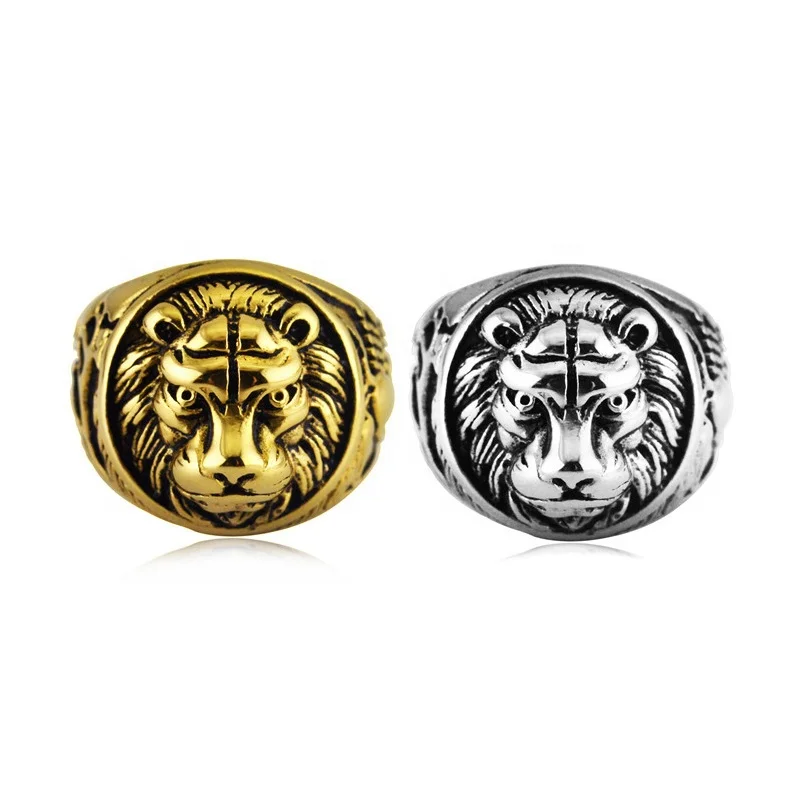 Модные ювелирные изделия, мужские ювелирные изделия, Золотые, панк, Винтажные Ювелирные изделия из нержавеющей стали, кольцо на заказ