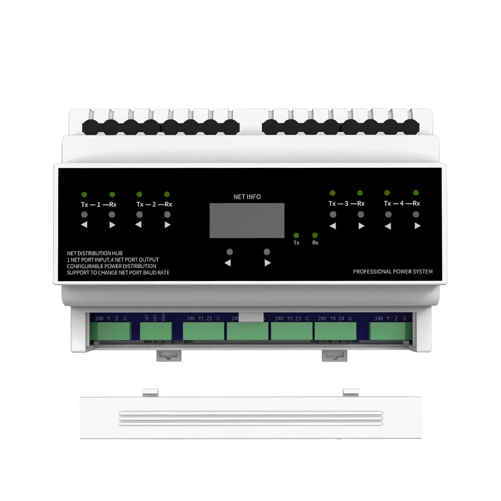 Распределительная док-станция на DIN-рейку RS-485 Modbus DC24V системы управления освещением с регулировкой яркости для контроллера DALI
