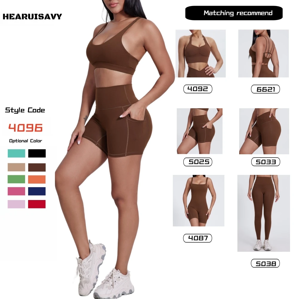 HEARUISAVY Cool Fabric Scoop Neck Workout Bras Cross Back Workout Gym Athletic Fitness Bras Yoga Crop Top
