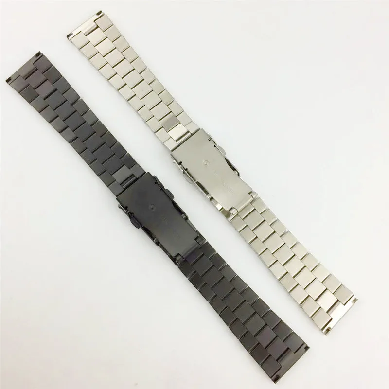 Customized 18mm 20mm 22mm 24mm 26mm luxury solid thick heavy  stainless steel man watch band metal watch strap wholesale