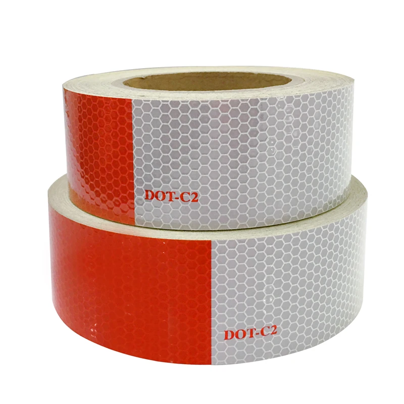 Custom Dot-c2 Reflective Tape,Waterproof Red And White Dot Reflective Tape For Trailer,Outdoor,Cars,Trucks