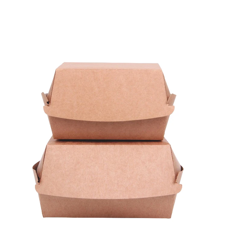 
Various series of kraft for food biodegradable box for soaps Disposable burger box black 