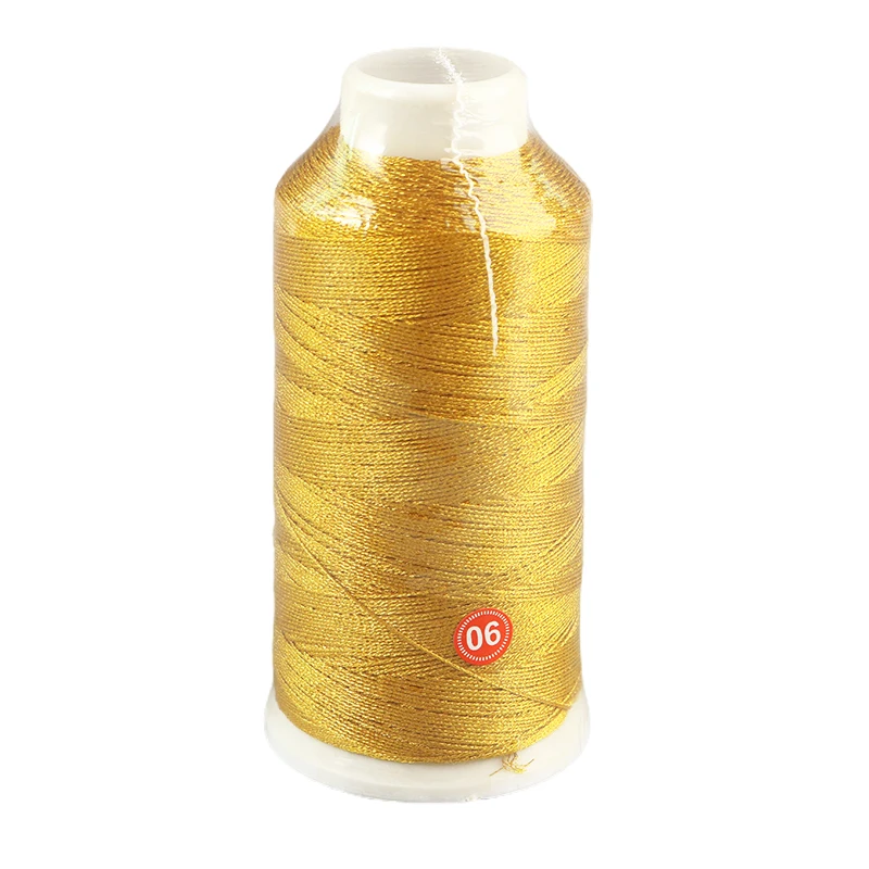 Wholesale processing gold and silver thread Polyester Metallic Yarn Embroidery Machine Threads