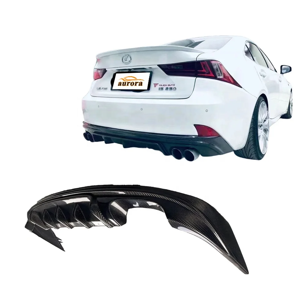 Dry carbon fiber body kit car bumper rear diffuser suitable for Lexus IS IS250 IS300 diffuser bumper