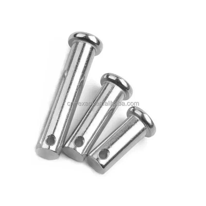 Customized flat head 304 Stainless Steel ss DIN 1444 B straight small clevis lock pin clevis pins with hole
