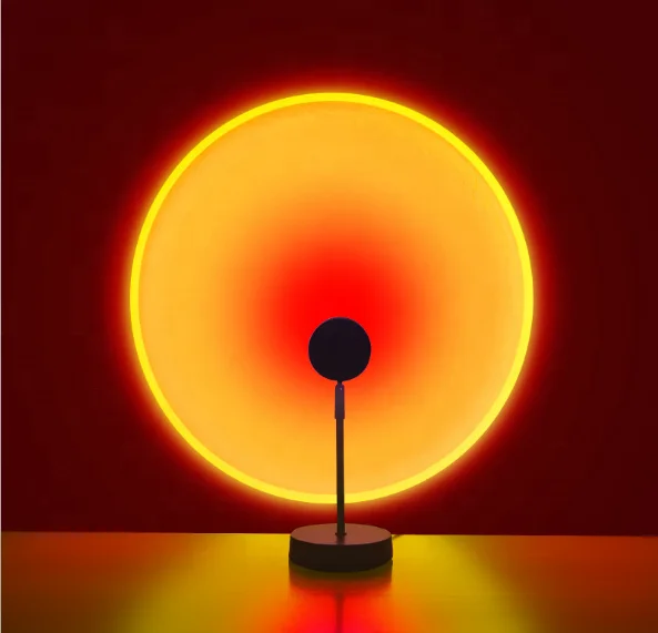 Background light Modern LED Floor Lamp Rainbow Sunset led Light