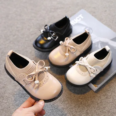 ChouShan OEM Bota De Criana Warm Little Baby Footwear Candy Color Princess Bow Kids Toddler Shoes