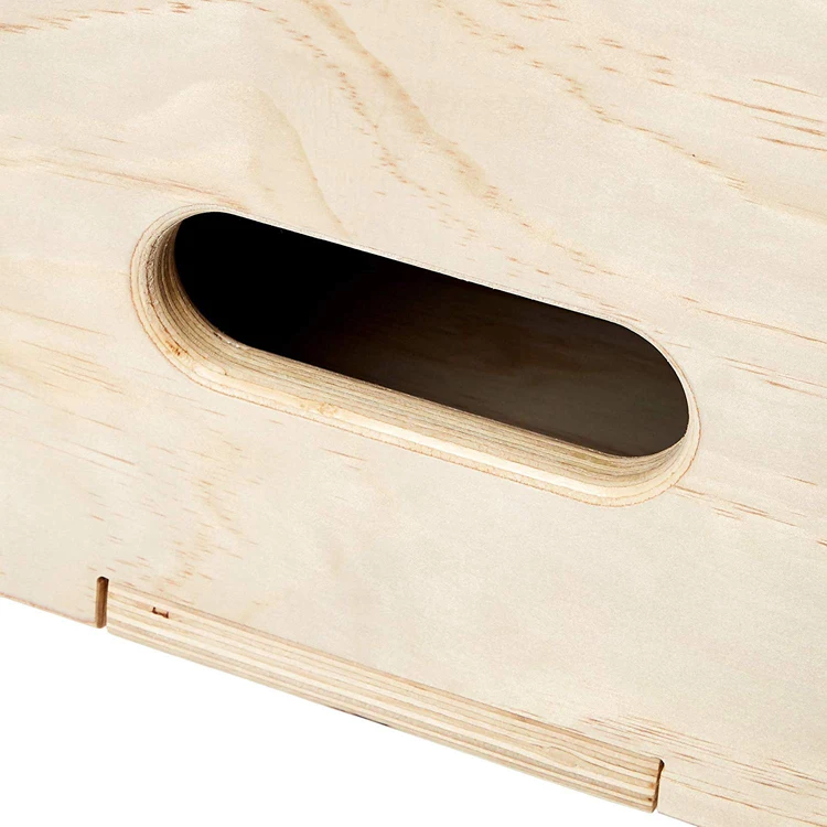 3 in 1 Wooden Plyo Box for Jump Training and Conditioning 20x24x30 Inch