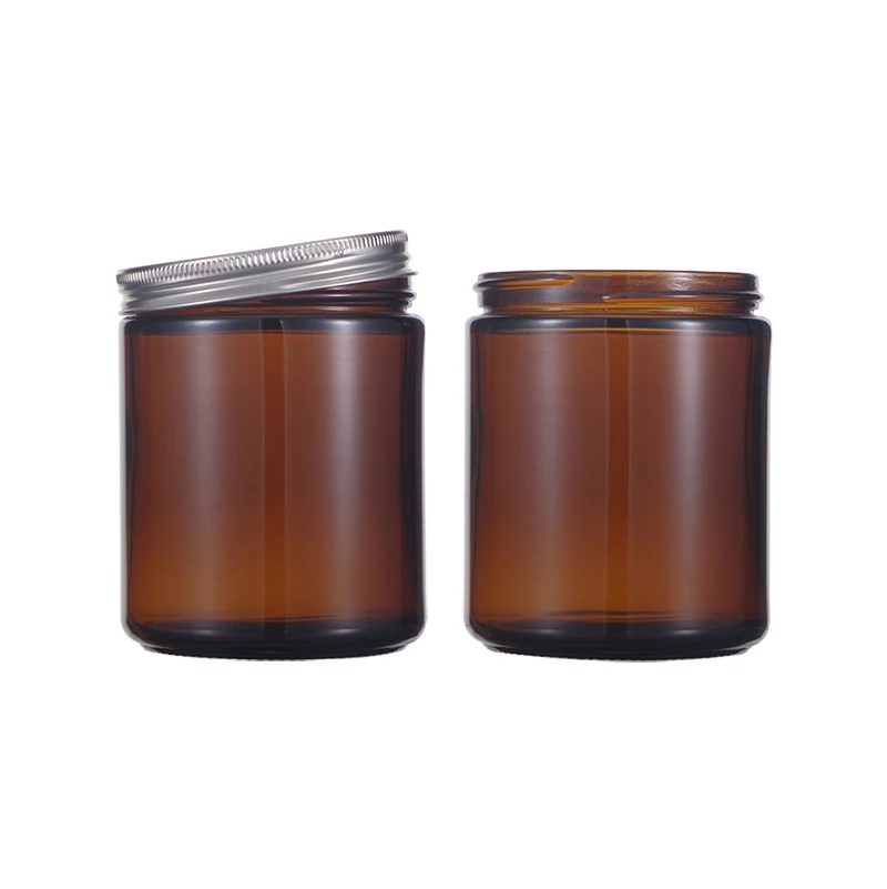 Candle making Amber glass candle jar 100ml