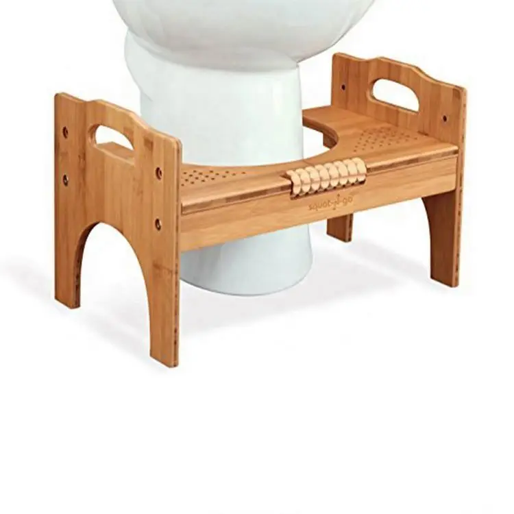 Manufacturer direct sales bamboo toilet stool adjustable Toilet Stool Toilet Seat Height Adjustment