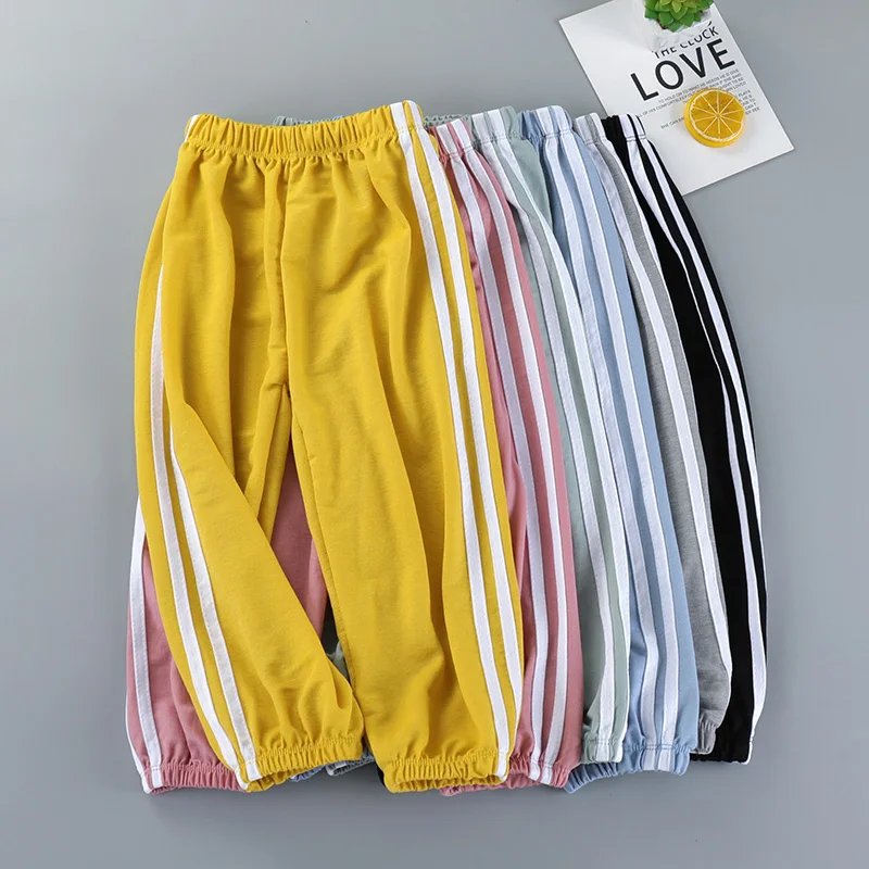 Детские противомоскитные брюки летние брюки для девочек спортивные брюки для мальчиков