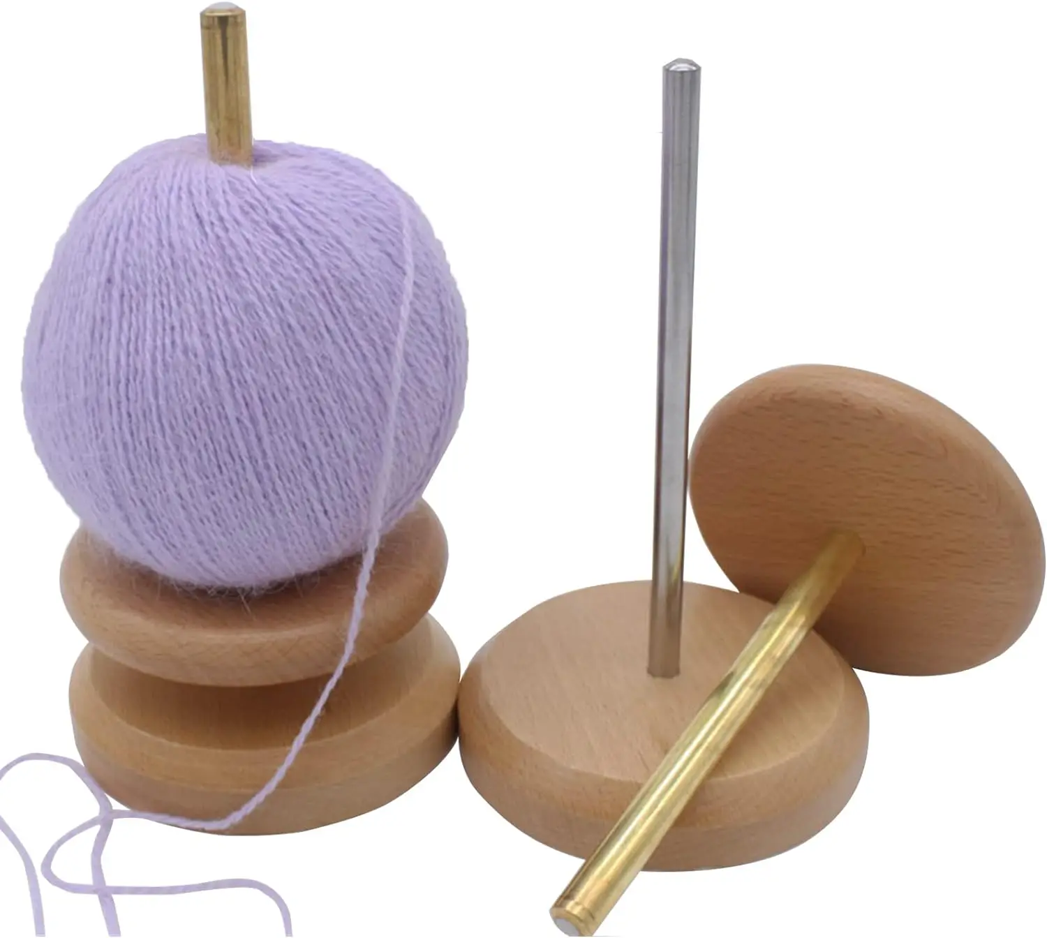 Portable Rotary Spinning Machine Hand Knitting Crochet Wooden Bobbin Holder Yarn Wool Ball Winder Blankets Ladders Racks Other