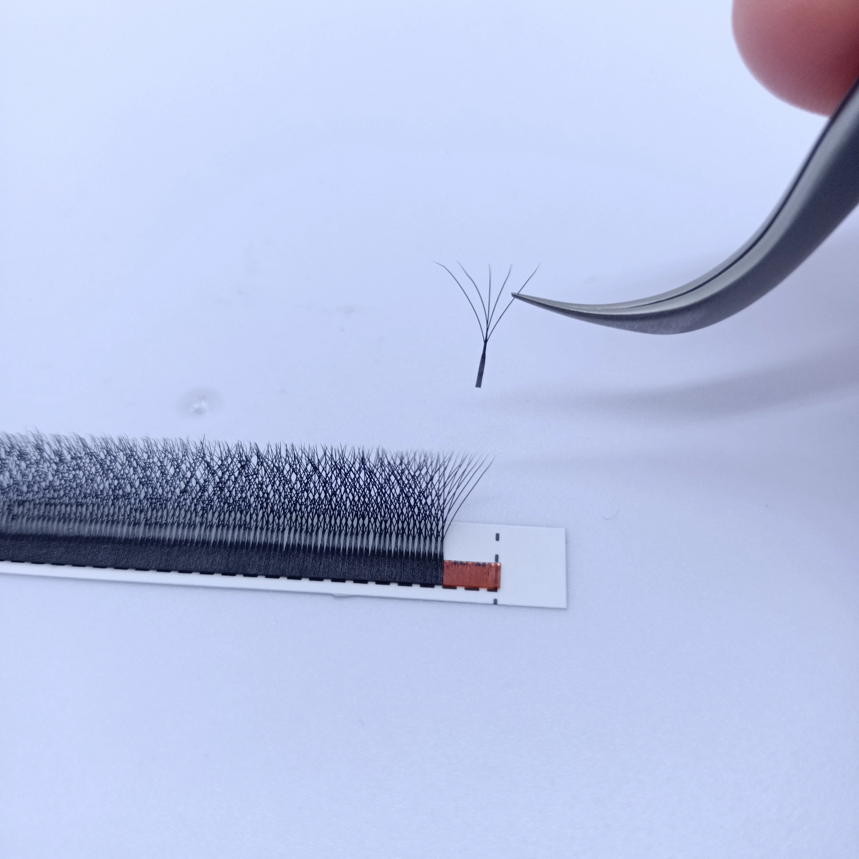 Factory Price W Shape Cashmere Lash Extensions Premium Matte Dark Black Soft Russian Korea Silk Grafting Eyelashes