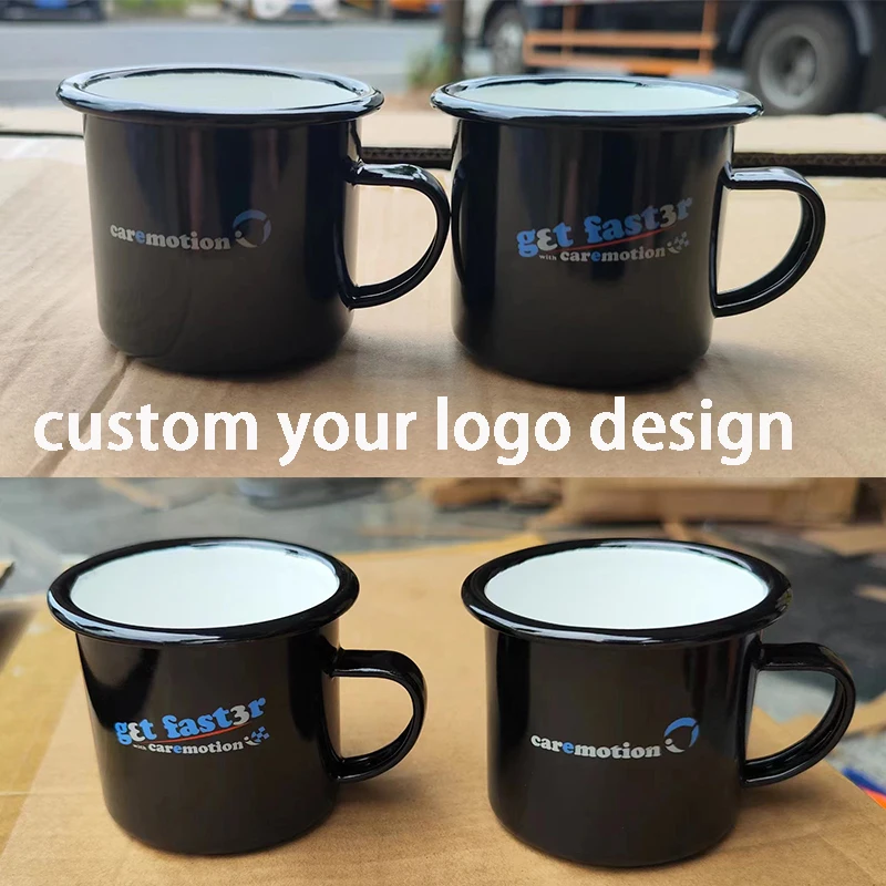 200ml 300ml  Enamel Mug Water Cup Mugs Coffee Sublimation blank Tumbler Use in Home Office Travel Camping Beer