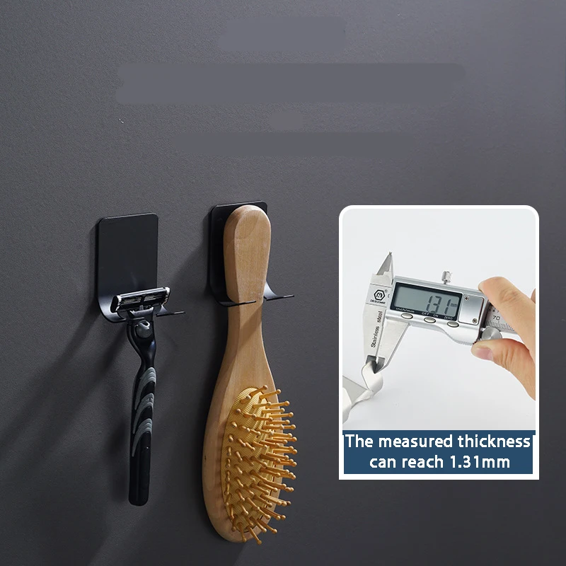Wall Mounted Stainless Steel Shaver Rack Adhesive Functional Scraper Holder Designed Scratch-Free Design Welcome