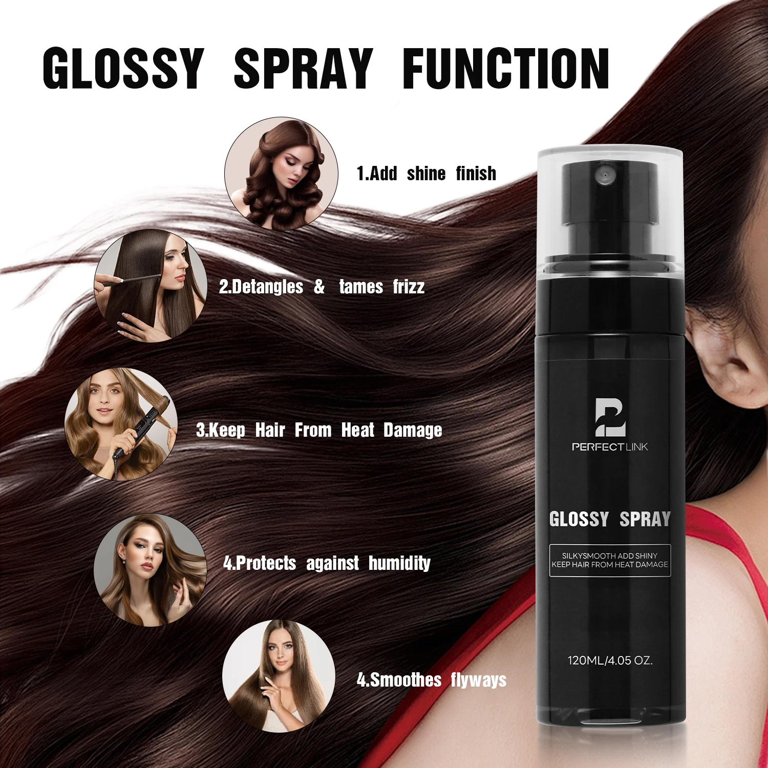 Best Seller Perfectlink Argan Oil Treatment Hair Glossy Shine Spray for All Hair Type