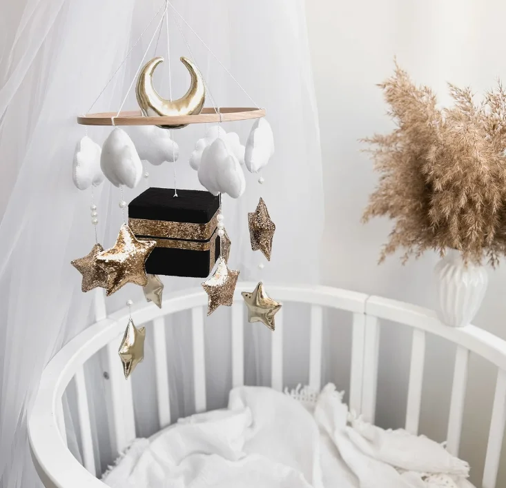 Islamic baby mobile Kaaba crib mobile  newborn Islamic Baby Kaaba gift